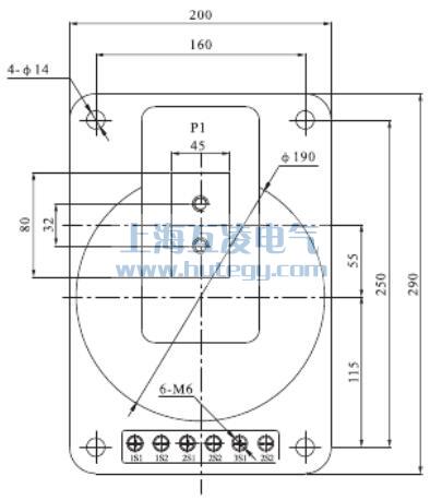 LFZB8-10A電流互感器仰視圖