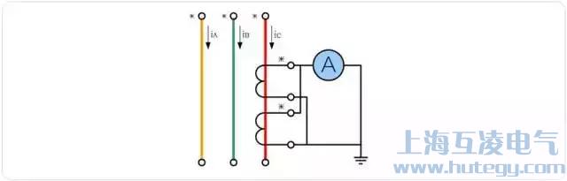 電流互感器原邊串聯、副邊并聯接線圖