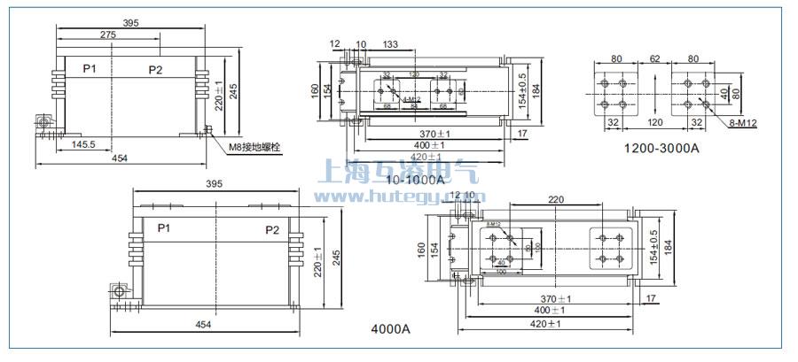 LZZBJ18-10/185H/4S電流互感器尺寸圖